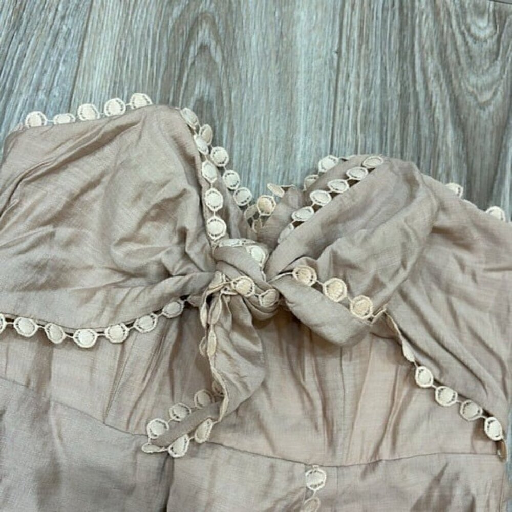 Saints & Secrets beige romper size Medium  NWT bohemian - Picture 2 of 8